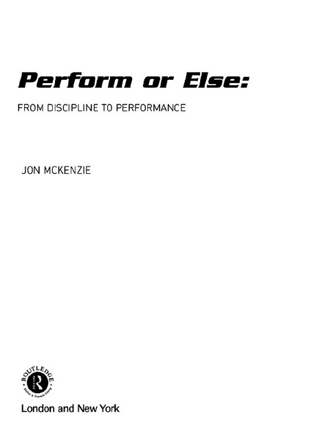 Cover image for book Perform or Else
