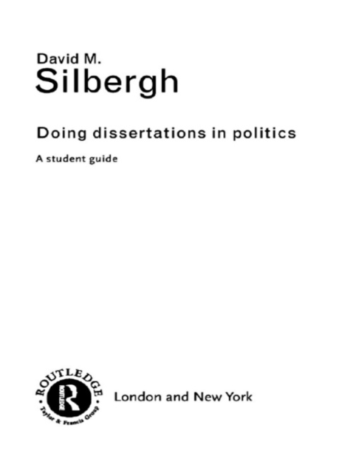 Cover image for book Doing Dissertations in Politics