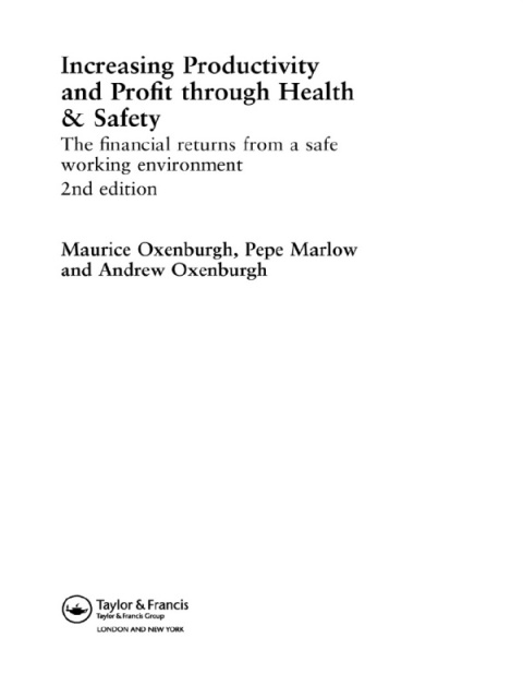 Cover image for book Increasing Productivity and Profit through Health and Safety