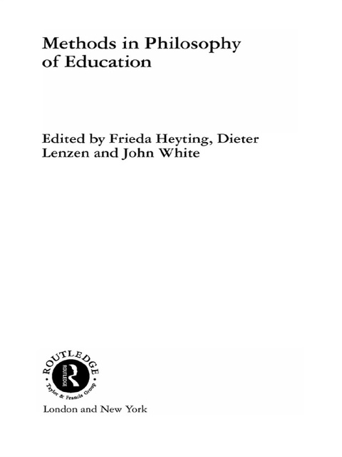Cover image for book Methods in Philosophy of Education