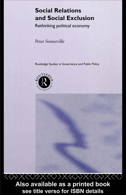Cover image for book Social Relations and Social Exclusion