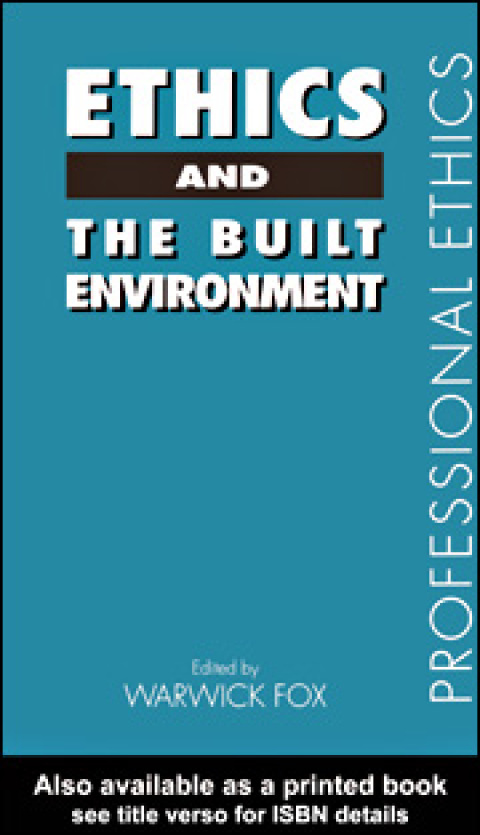 Cover image for book Ethics and the Built Environment
