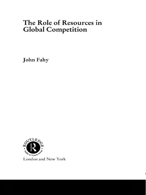 Cover image for book The Role of Resources in Global Competition