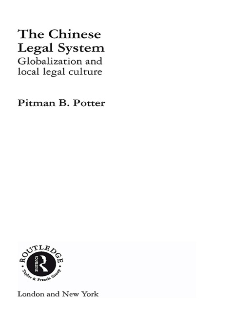 The Chinese Legal System 