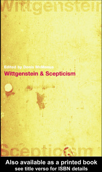 Cover image: Wittgenstein and Scepticism 1st edition 9780415232913