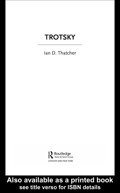 Cover image for book Trotsky