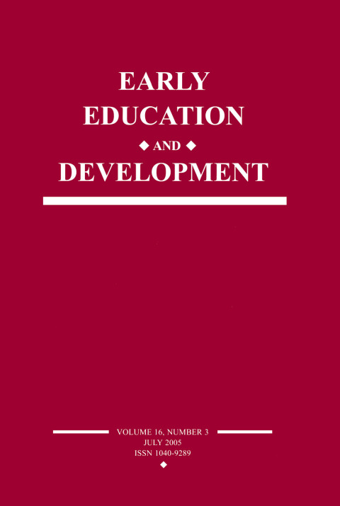 Cover image for book Early Education and Development