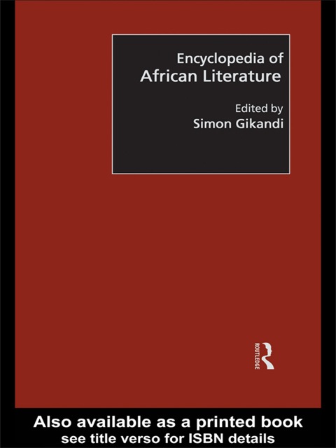Cover image for book Encyclopedia of African Literature