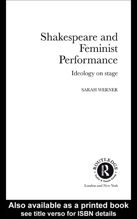 Cover image for book Shakespeare and Feminist Performance
