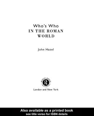 Who's Who in the Roman World