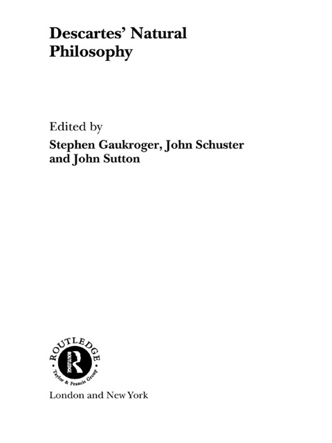 Cover image for book Descartes' Natural Philosophy