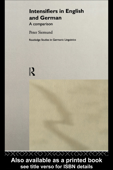 Cover image for book Intensifiers in English and German