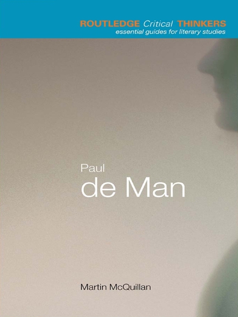 Cover image for book Paul de Man