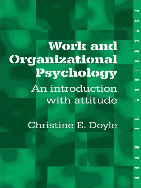 Cover image for book Work and Organizational Psychology