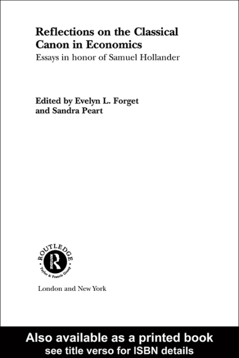 Cover image for book Reflections on the Classical Canon in Economics