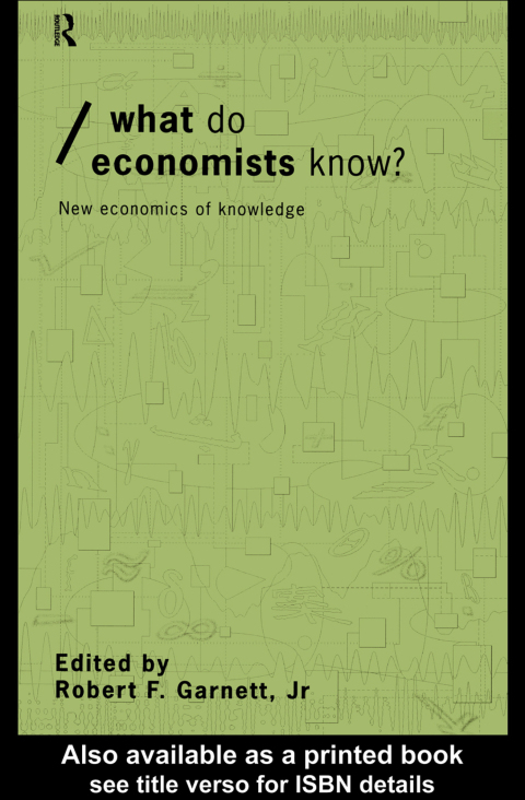 Cover image for book What do Economists Know?