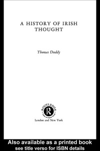 Cover image: A History of Irish Thought 1st edition 9780415206921