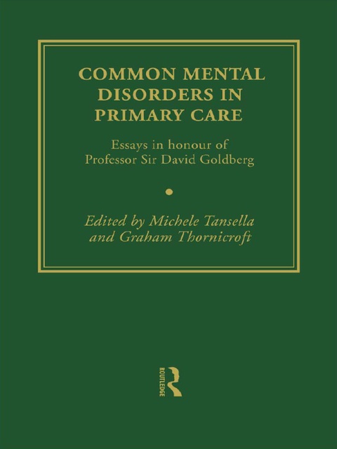 Cover image for book Common Mental Disorders in Primary Care