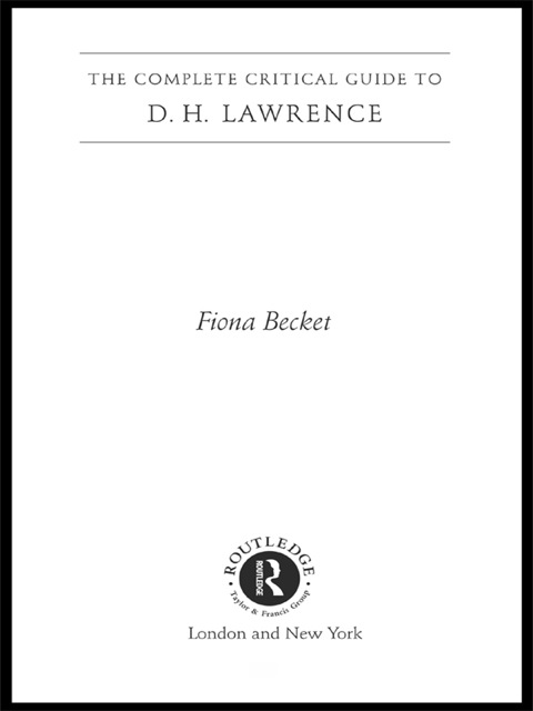 Cover image for book D.H. Lawrence