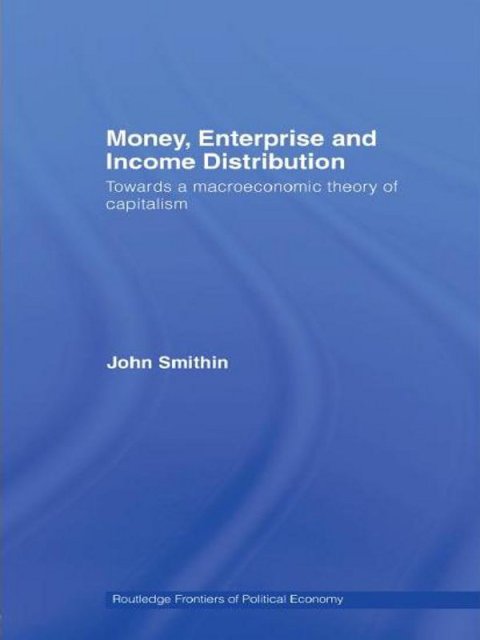 Cover image for book Money, Enterprise and Income Distribution