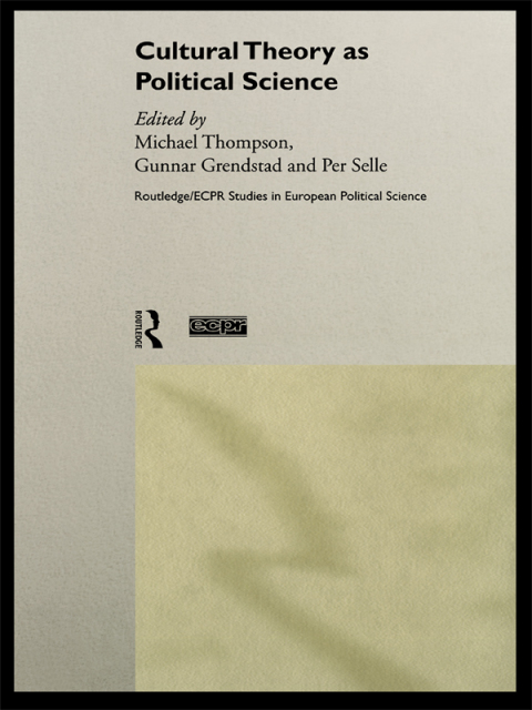 Cover image for book Cultural Theory as Political Science