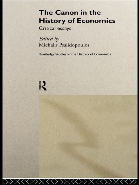 Cover image for book The Canon in the History of Economics