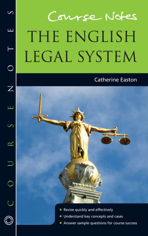 Cover image for book Course Notes: the English Legal System