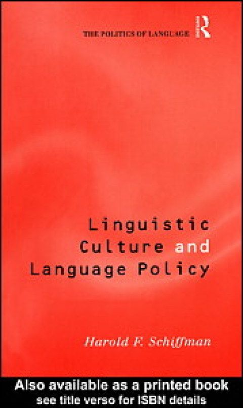 Cover image for book Linguistic Culture and Language Policy