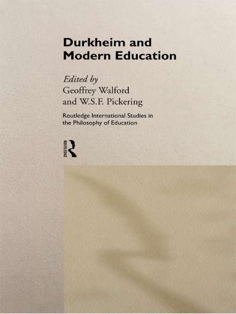 Cover image for book Durkheim and Modern Education