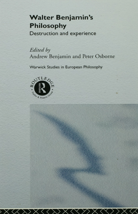 Cover image for book Walter Benjamin's Philosophy
