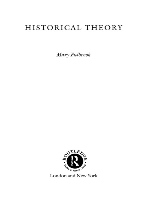 Cover image for book Historical Theory