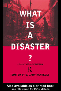 Cover image: What is a Disaster? 1st edition 9780415178990