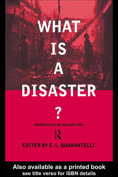 Cover image for book What is a Disaster?