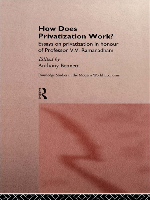 Cover image for book How Does Privatization Work?