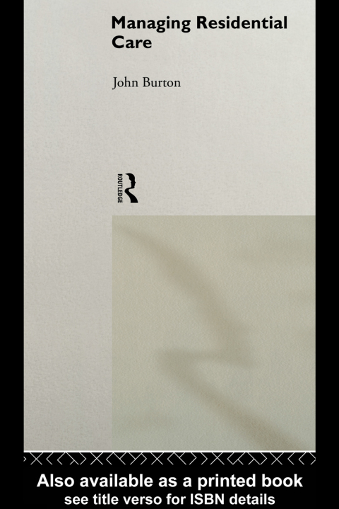 Cover image for book Managing Residential Care