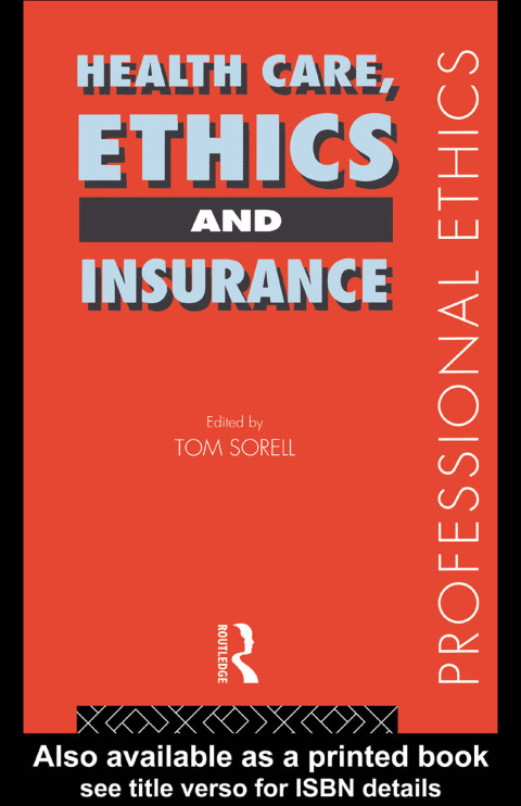 Cover image for book Health Care, Ethics and Insurance