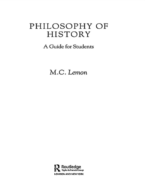 Cover image for book Philosophy of History