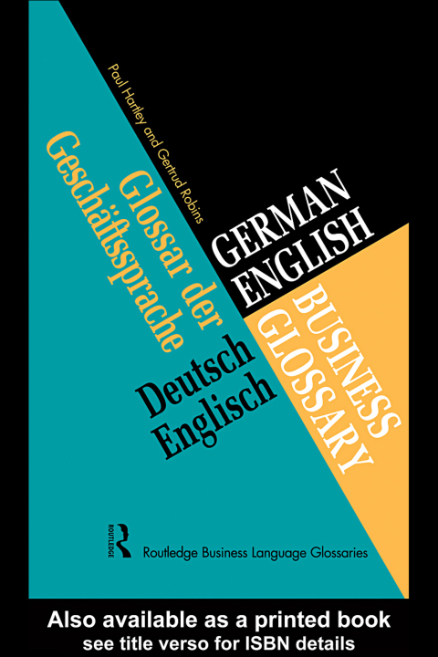 Cover image for book German/English Business Glossary