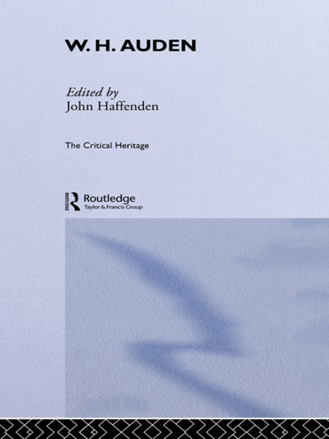 Cover image for book W.H. Auden