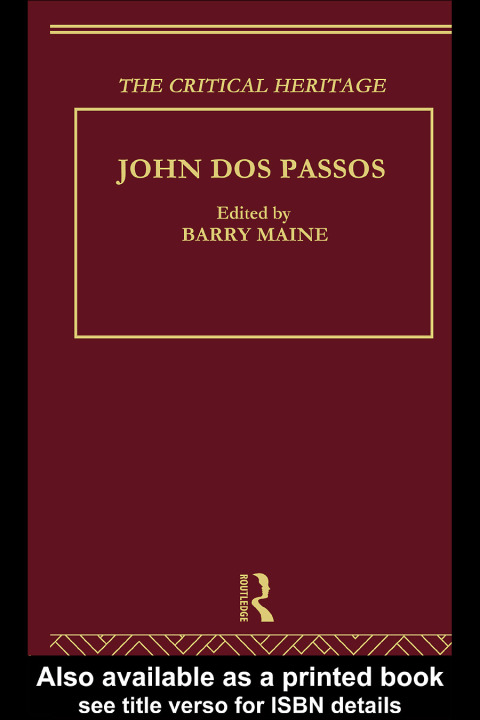 Cover image for book John Dos Passos