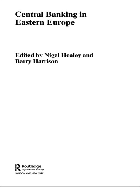 Cover image for book Central Banking in Eastern Europe