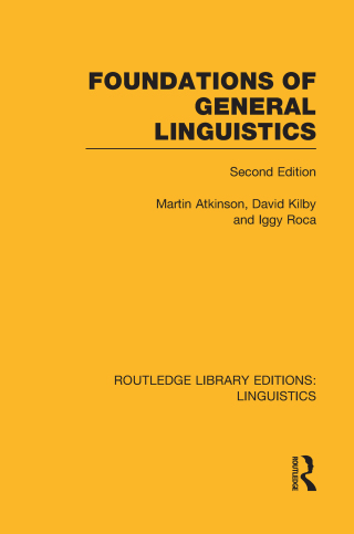 Foundations of General Linguistics