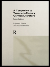 Cover image: A Companion to Twentieth-Century German Literature 2nd edition 9780415150569
