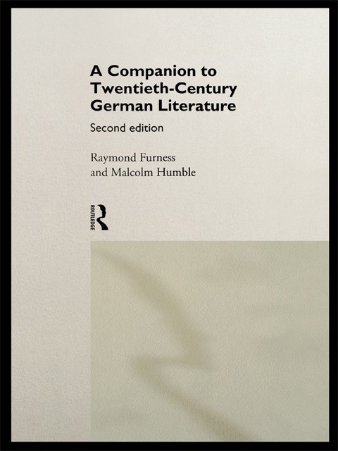 Cover image for book A Companion to Twentieth-Century German Literature