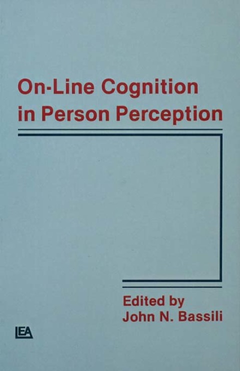 Cover image for book On-line Cognition in Person Perception