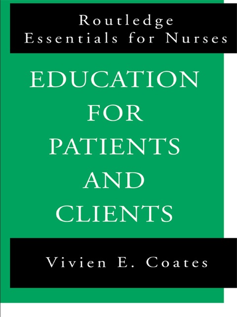 Cover image for book Education For Patients and Clients
