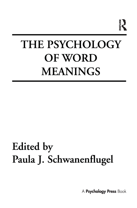 Cover image for book The Psychology of Word Meanings