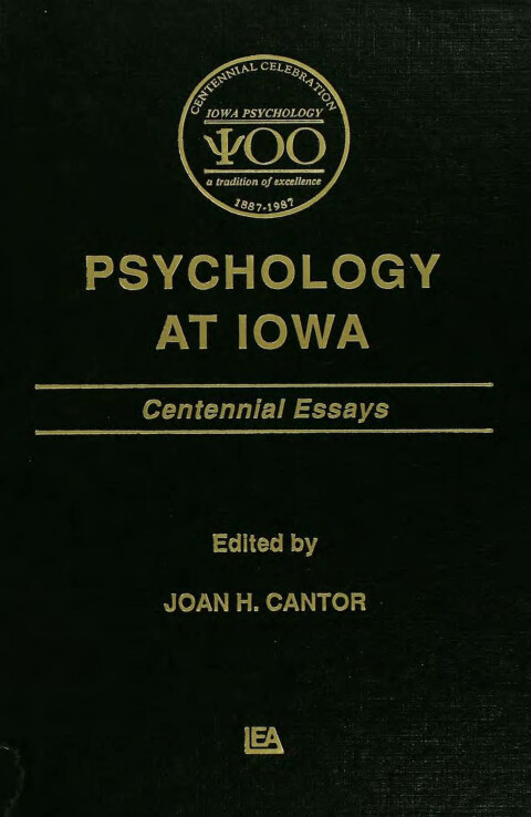 Cover image for book Psychology at Iowa