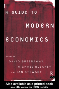 Cover image: A Guide to Modern Economics 1st edition 9780415144278