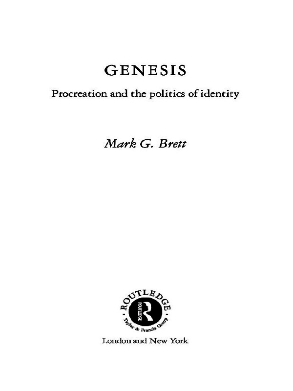 Genesis - 1st Edition (eBook)